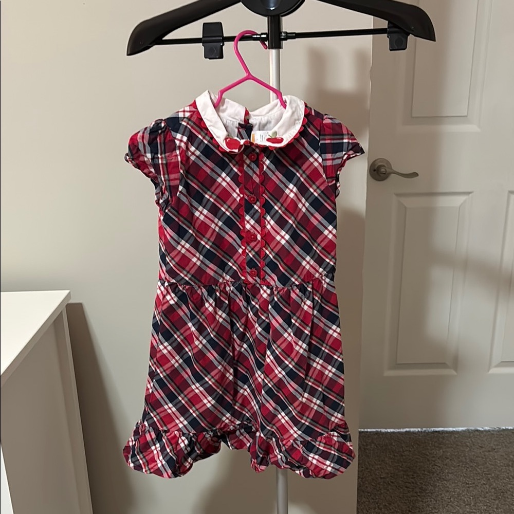 Plaid Red and Blue Kids Dress